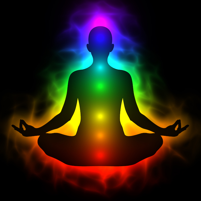 spiritual and creative alchemy, aura and chakra colours around a person