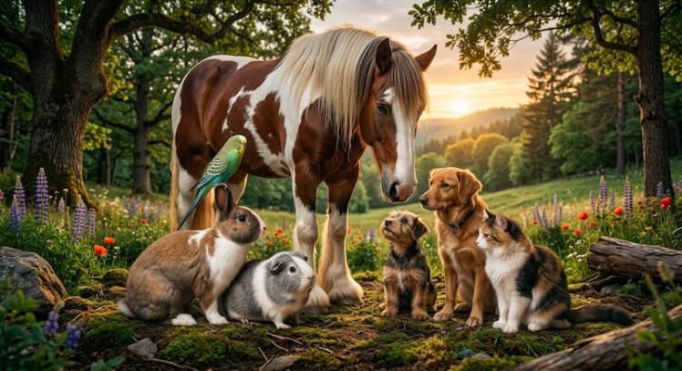 a community of animals gathering together